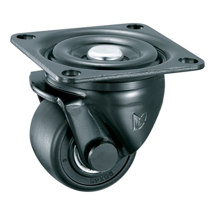 LOW-PROFILE HEAVY-DUTY SWIVEL AND RIGID CASTERS